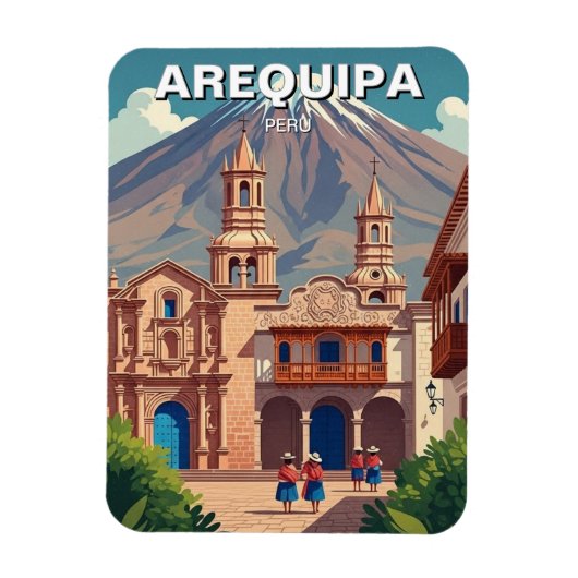 Arequipa Peru Reizen Magneet (Verticaal)