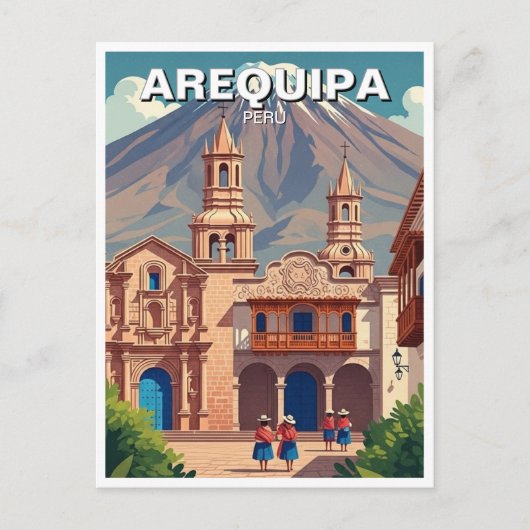 Arequipa Peru Travel Briefkaart (Voorkant)