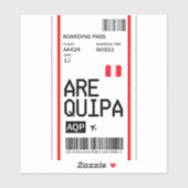 Arequired pa Peru boarding pass vliegticket Sticker (Vel)