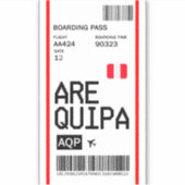 Arequired pa Peru boarding pass vliegticket Sticker (Voorkant)