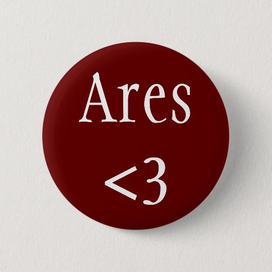 Ares <3 - Griekse oorloggod Ronde Button 5,7 Cm (Voorkant)