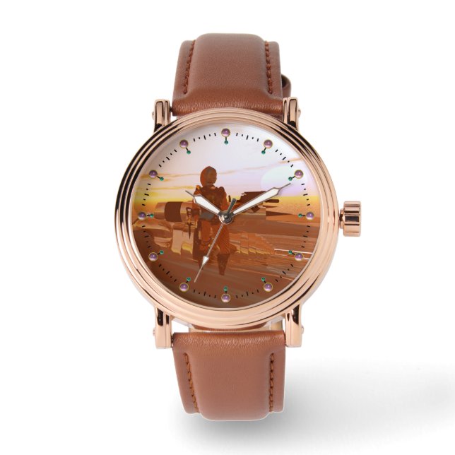 ARES CYBORG, DESERT HYPERION, SCIENCE FICTION Scif Horloge (Voorkant)