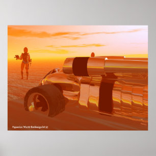 ARES CYBORG, DESERT HYPERION, SCIENCE FICTION Scif Poster