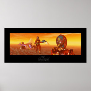 ARES CYBORG, DESERT HYPERION, SCIENCE FICTION Scif Poster