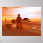 ARES CYBORG, DESERT HYPERION, SCIENCE FICTION Scif Poster (Voorkant)