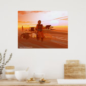 ARES CYBORG, DESERT HYPERION, SCIENCE FICTION Scif Poster (Keuken)