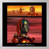 ARES CYBORG, DESERT HYPERION SCIENCE Scifi Poster (Voorkant)