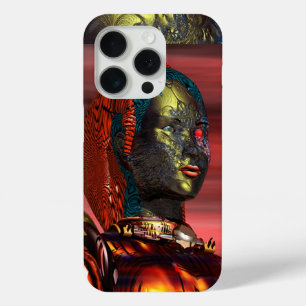 ARES/CYBORG PORTRAIT IN SUNSET Science Fiction iPhone 15 Pro Case