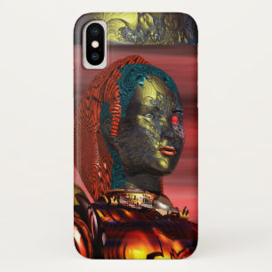 ARES/CYBORG PORTRAIT IN SUNSET Science Fiction iPhone X Hoesje