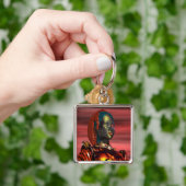 ARES - CYBORG PORTRAIT IN SUNSET / Science Fiction Sleutelhanger (Hand)