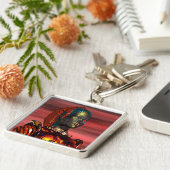 ARES - CYBORG PORTRAIT IN SUNSET / Science Fiction Sleutelhanger (Zijkant)