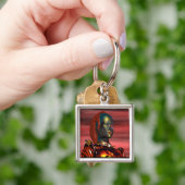 ARES - CYBORG PORTRAIT IN SUNSET / Science Fiction Sleutelhanger (Hand)