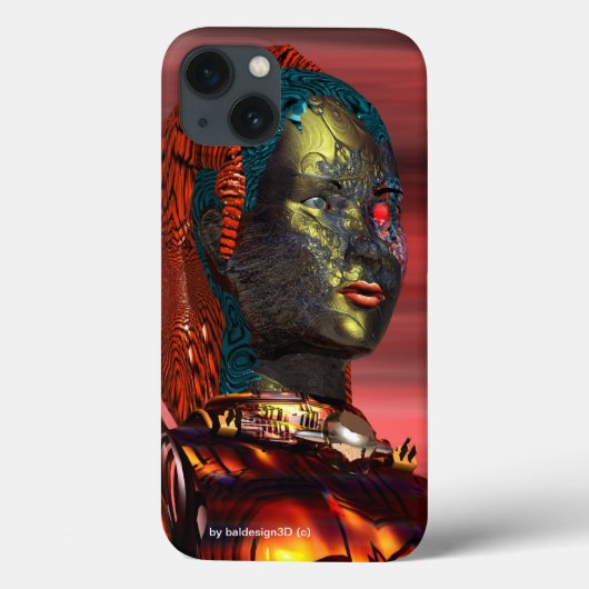 ARES - CYBORG PORTRAIT Red Science Fiction Case-Mate iPhone Case (Achterkant)
