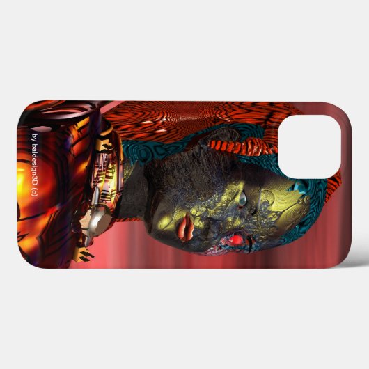 ARES - CYBORG PORTRAIT Red Science Fiction Case-Mate iPhone Case (Achterkant (horizontaal))