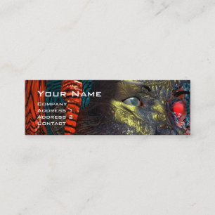 ARES CYBORG PORTRAIT Red Yellow Science Fiction Mini Visitekaartje