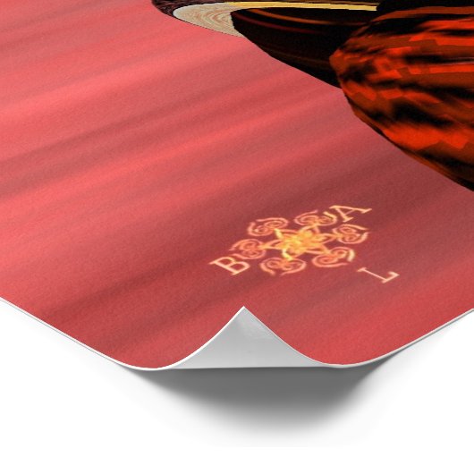 ARES CYBORG PORTRAIT, SUNSET Science Fiction, Scif Poster (Hoek)