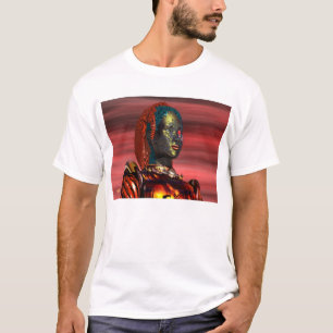 ARES - CYBORG PORTRAT IN SUNSET T-SHIRT