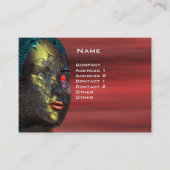 ARES CYBORG PORTRET, Rood Geel Science Fiction Visitekaartje (Voorkant)