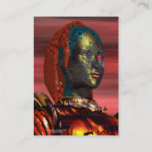 ARES CYBORG Red Yellow Sci-Fi, Robotica, Tech Visitekaartje (Achterkant)