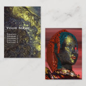 ARES CYBORG, Red Yellow Sci-Fi, Techno, Robotica Visitekaartje (Voorkant / Achterkant)