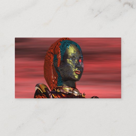 ARES CYBORG Science fiction, Red Yellow Visitekaartje (Achterkant)