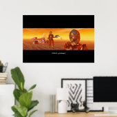 ARES CYBORG,WOESTIJN HYPERION,SCIENCEFICTION Scifi Poster (Thuiskantoor)