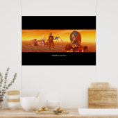 ARES CYBORG,WOESTIJN HYPERION,SCIENCEFICTION Scifi Poster (Keuken)