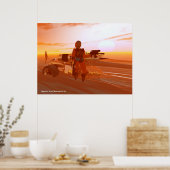 ARES CYBORG,WOESTIJN HYPERION,SCIENCEFICTION Scifi Poster (Keuken)