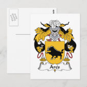 Ares Family Crest Briefkaart (Voorkant / Achterkant)