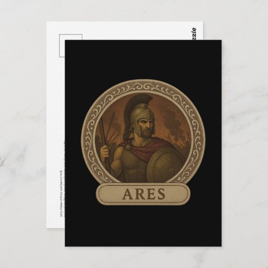 Ares God of War Postcard Briefkaart (Voorkant / Achterkant)