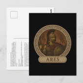 Ares God van de Oorlog Ansichtkaart Briefkaart (Voorkant / Achterkant)