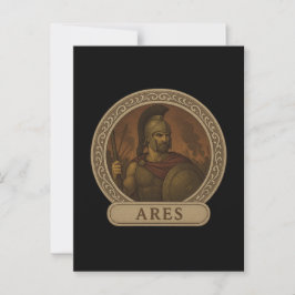 Ares God van de Oorlog Ansichtkaart Briefkaart