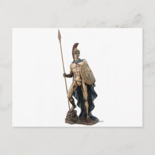 ARES GRIEK WARRIOR GOD STATUE BRIEFKAART