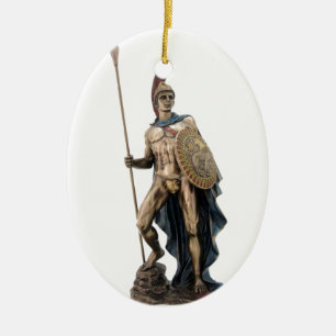 ARES GRIEK WARRIOR GOD STATUE KERAMISCH ORNAMENT