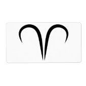 Ares Grieks astrologisch symbool Zodiac Etiket (Voorkant)
