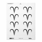 Ares Grieks astrologisch symbool Zodiac Etiket (Full Sheet)