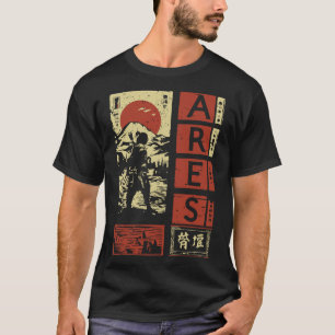 Ares Griekse god - Japanse samoerai stijl T-shirt