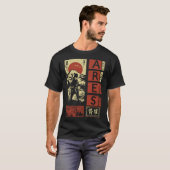 Ares Griekse god - Japanse samoerai stijl T-shirt (Voorkant volledig)