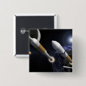 Ares I Crew Launch Vehicle Vierkante Button 5,1 Cm (Voorkant /achterkant)