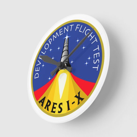 Ares I-X Mission Patch Ronde Klok (Hoek)