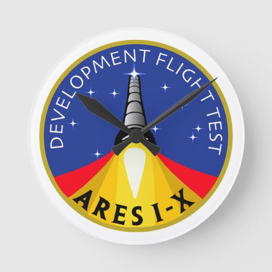Ares I-X Mission Patch Ronde Klok (Voorkant)