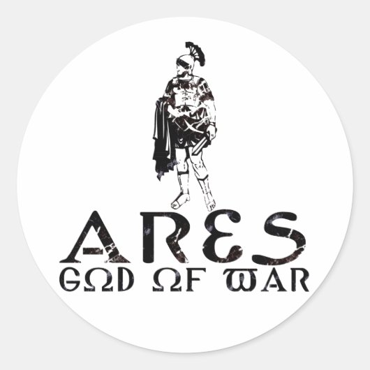 Ares Ronde Sticker (Voorkant)