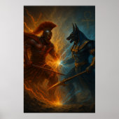 Ares vs Anubis — Ancient Gods Duel Poster (Voorkant)