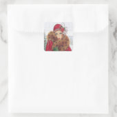 Aret decor retro vintage kerst lady sticker (Tas)
