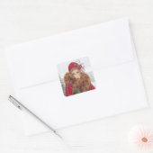 Aret decor retro vintage kerst lady sticker (Envelop)