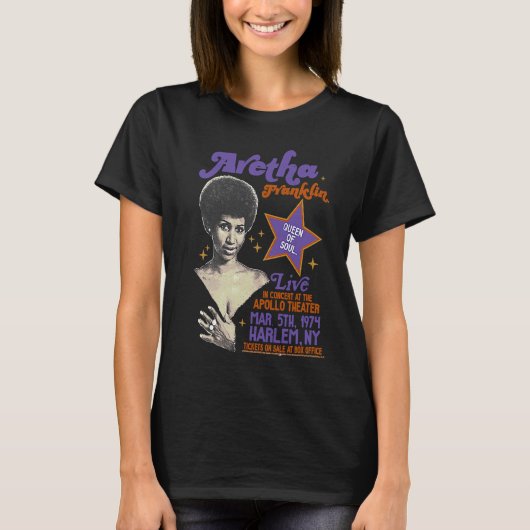 Aretha Franklin Harlem T-shirt (Voorkant)