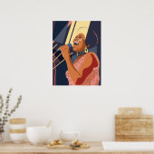 Aretha Franklin portret Poster (Keuken)