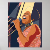 Aretha Franklin portret Poster (Voorkant)