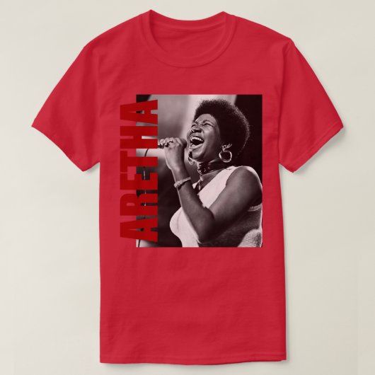 Aretha Franklin Retro Esthetische Fan Art T-shirt (Design voorkant)