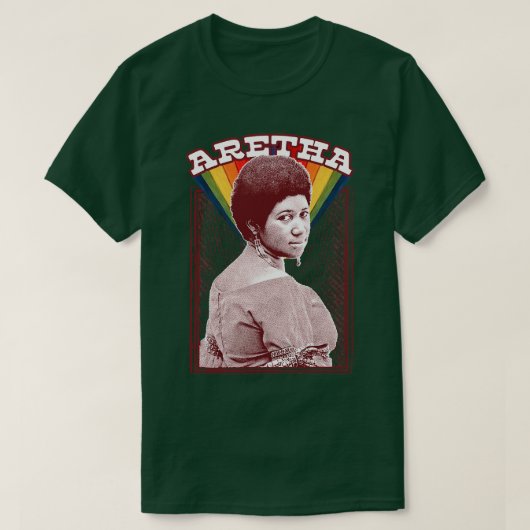Aretha Franklin Retro Soul Fan Design 2 T-shirt (Design voorkant)
